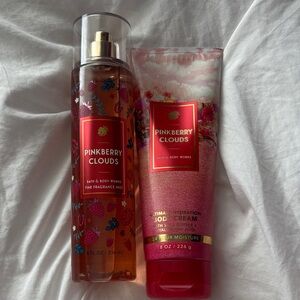 Bath & Body Works Pinkberry Clouds Mist & Body Cream - Pink